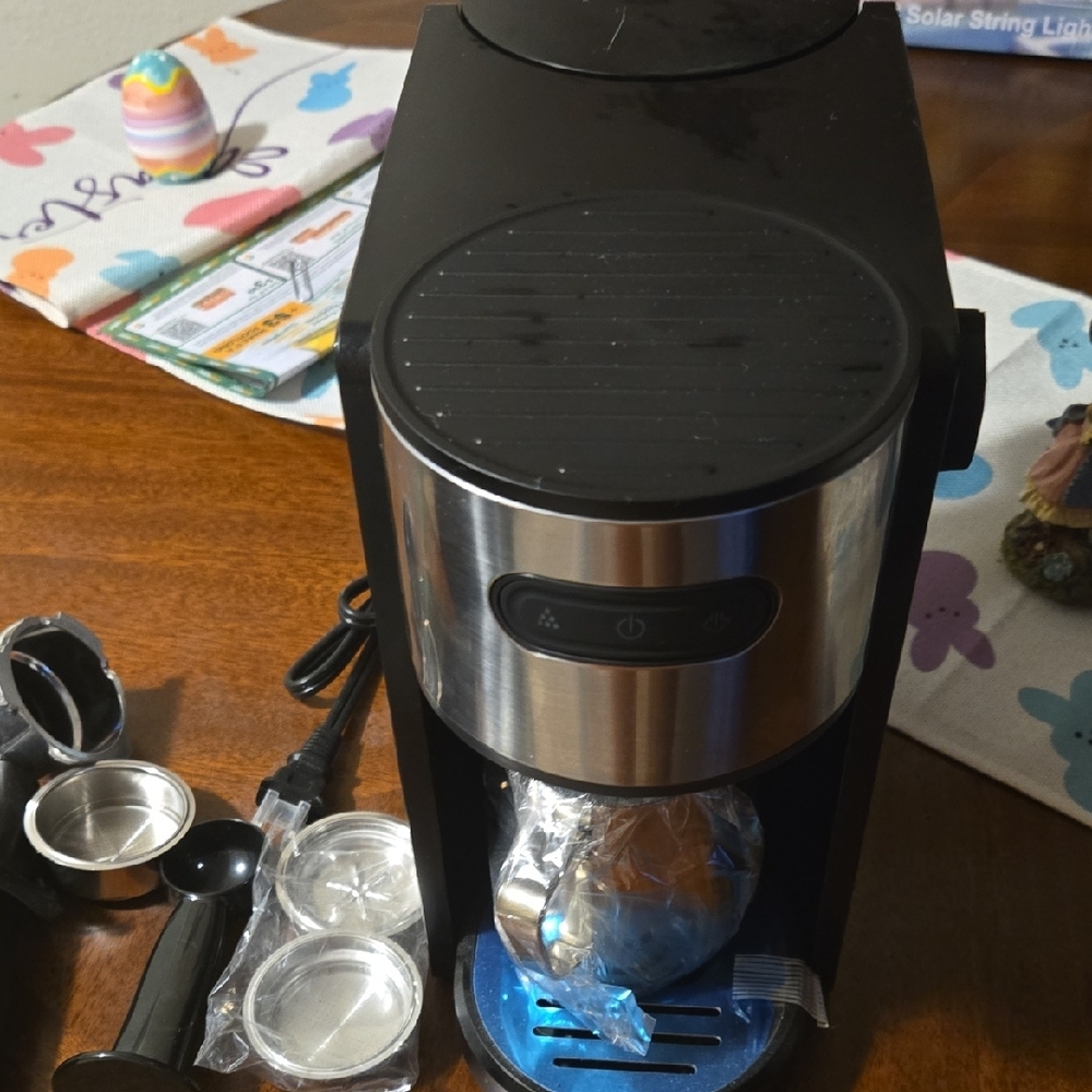 Black and Silver Coffee Maker